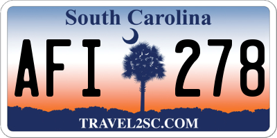 SC license plate AFI278