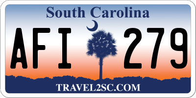 SC license plate AFI279