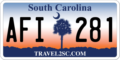 SC license plate AFI281