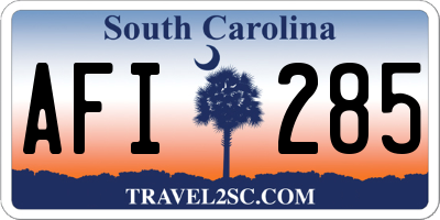 SC license plate AFI285