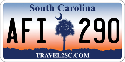 SC license plate AFI290