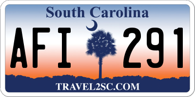 SC license plate AFI291