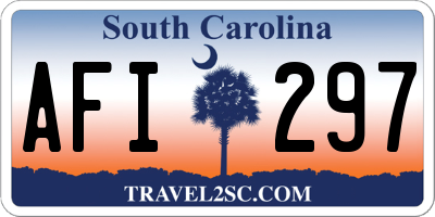 SC license plate AFI297