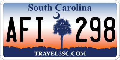 SC license plate AFI298