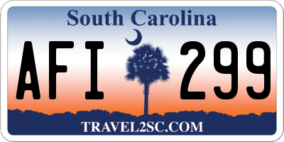 SC license plate AFI299