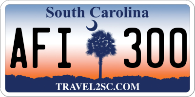 SC license plate AFI300