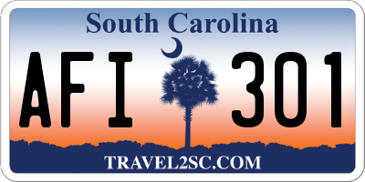 SC license plate AFI301