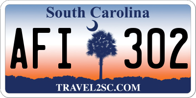 SC license plate AFI302