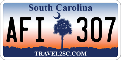 SC license plate AFI307