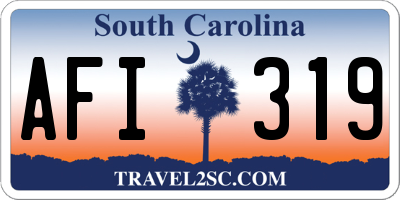 SC license plate AFI319
