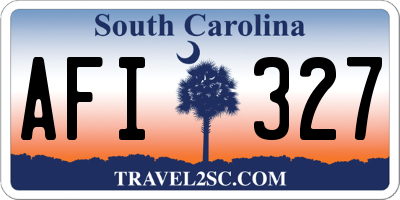 SC license plate AFI327
