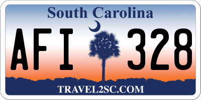 SC license plate AFI328