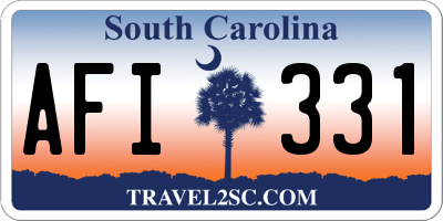 SC license plate AFI331