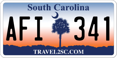 SC license plate AFI341