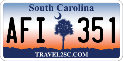 SC license plate AFI351