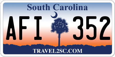 SC license plate AFI352
