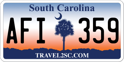 SC license plate AFI359