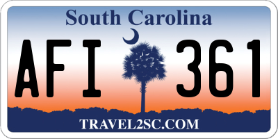 SC license plate AFI361