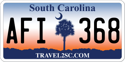 SC license plate AFI368