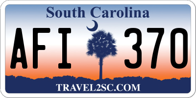 SC license plate AFI370