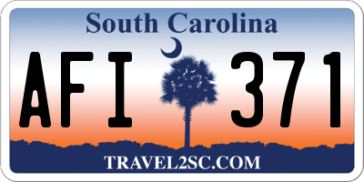 SC license plate AFI371