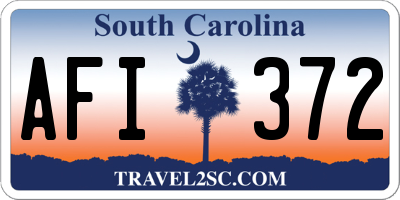 SC license plate AFI372