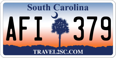SC license plate AFI379