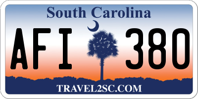 SC license plate AFI380