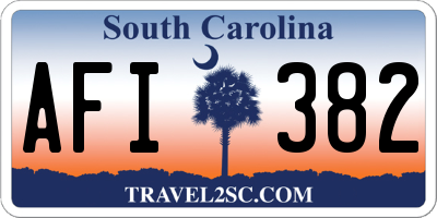 SC license plate AFI382
