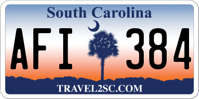 SC license plate AFI384