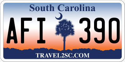 SC license plate AFI390