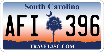 SC license plate AFI396