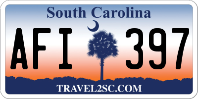 SC license plate AFI397