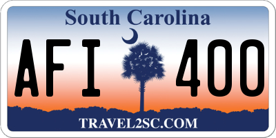 SC license plate AFI400
