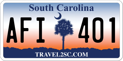SC license plate AFI401