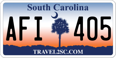 SC license plate AFI405