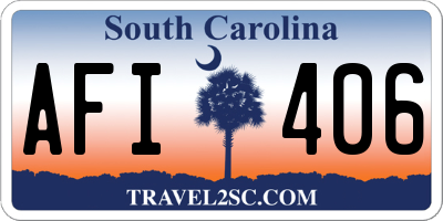 SC license plate AFI406