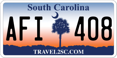 SC license plate AFI408
