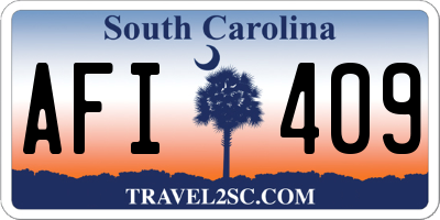 SC license plate AFI409