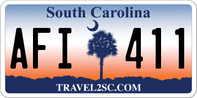 SC license plate AFI411