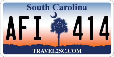 SC license plate AFI414