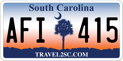 SC license plate AFI415