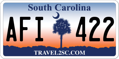 SC license plate AFI422