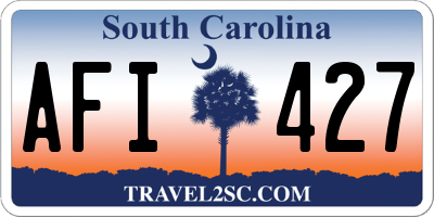 SC license plate AFI427