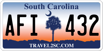 SC license plate AFI432