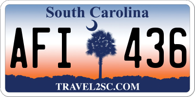 SC license plate AFI436