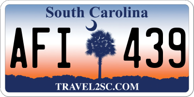 SC license plate AFI439