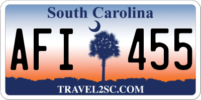 SC license plate AFI455