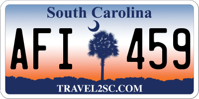 SC license plate AFI459