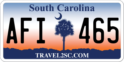 SC license plate AFI465
